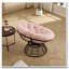 Chaise pivotante à 360 ° pour l'intérieur et l'extérieur avec coussin doux et épais-442131199