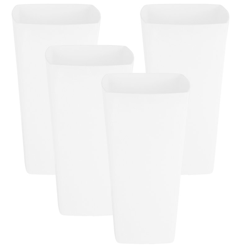 Wham Studio Square Planter Cover, White, 29cm H x 16cm W x 16cm D