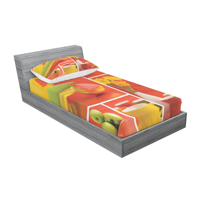 Microfiber Sheet Set, Twin Sheet Set with Fitted Sheet