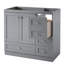[Cabinet seulement] Meuble-lavabo gris de 36 po (lavabo non inclus)-1833026939