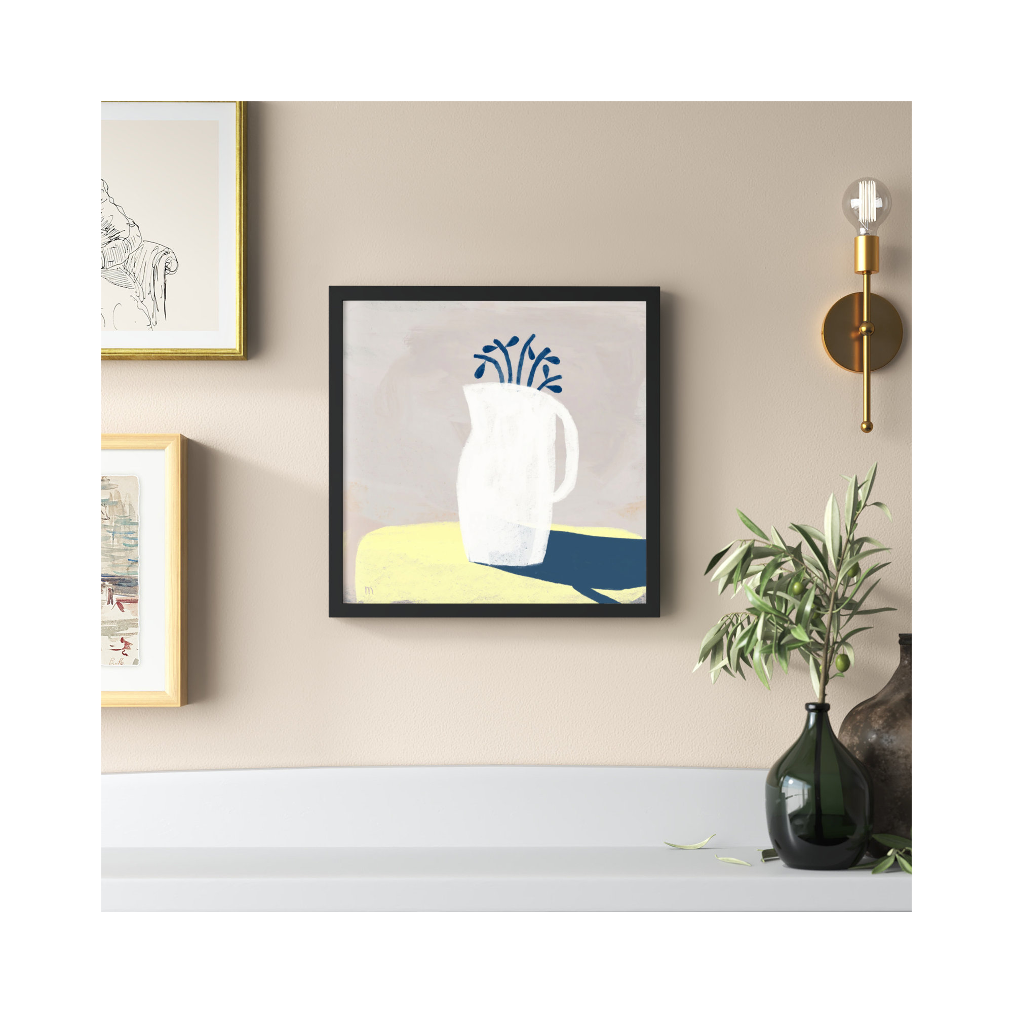 In Full Light by StudioM, Black, 16" H x 16" W x 1.25" D