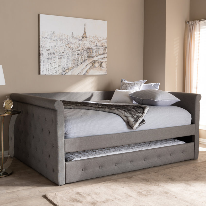 Samitha Upholstered Daybed, Full, Gray