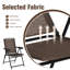 Chaise de patio pliante avec accoudoirs Keagan