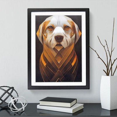 Majestic Dog Abstract - Framed Print