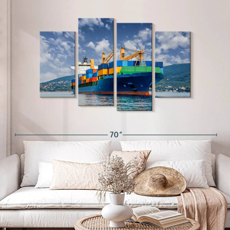 Mehar Merchant Container Ship, 32" H x 52" W