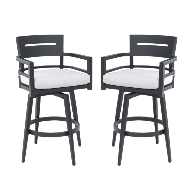 Chaises de bar pivotantes 2 pièces Modern Modern, Rouge