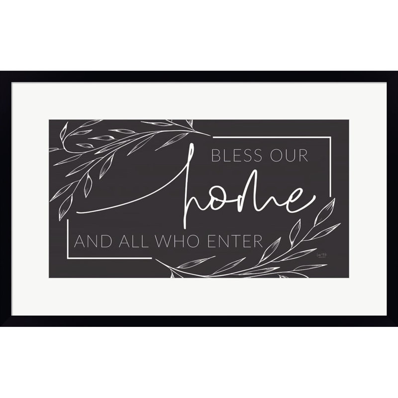 «Bless Our Home And All Who Entrée» par Lux + Me Designs, art mural encadré