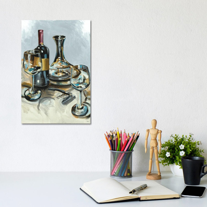 Wine with Dinner II 1 Piece Wrapped Canvas Wall Art, 20.32 cm H x 30.48 cm W