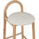 Bartolomea Upholstered Counter Stool with Solid Wood Frame