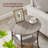 Round End Table With 3-Tier Storage Shelves