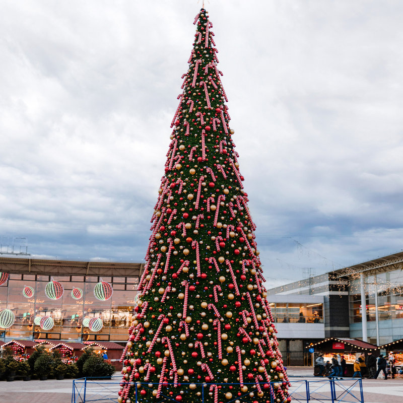 Artificial Fir Christmas Tree with Lights, 20' H