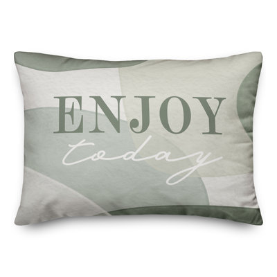 Coussin intérieur / extérieur Green Watercolor Modern Enjoy Toda