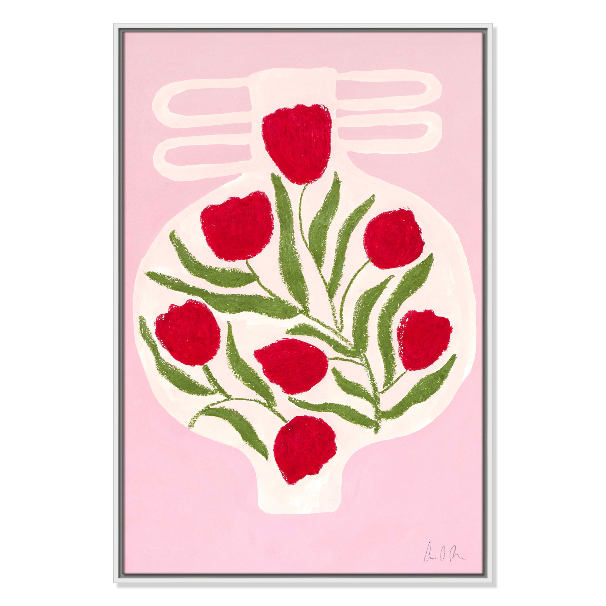 Vase No. 02 Print by Camilla Bergqvist, 37.5" H x 25.5" W, White