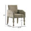 Chaise avec accoudoirs rembourrée Dacher en brun