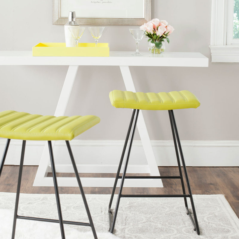 Tabouret de bar et de comptoir Kamyrie, Vert cédrat, Tabouret de comptoir (assise de 26 po de hauteur)