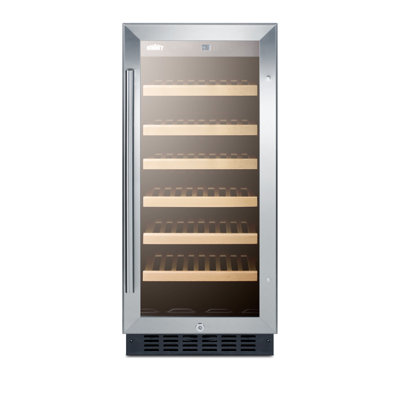Summit Appliance Single Zone 14.75 " Built-In and Freestanding 33 Bottle Wine Refrigerator