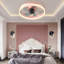 Ventilateurs de plafond avec lumières à DEL à intensité variable Installation intégrée de minces ventilateurs de plafond modernes-1347898460
