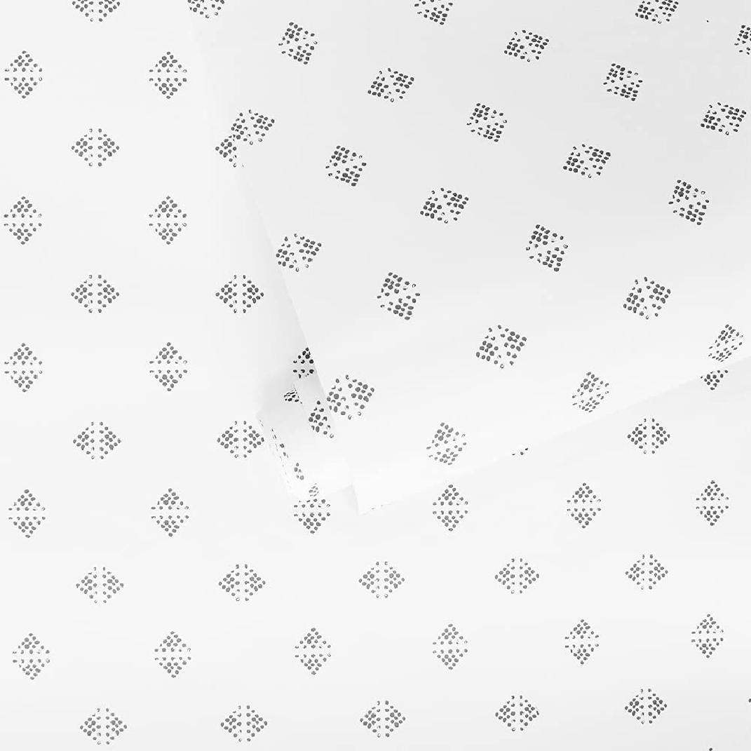 Hockney Self-Adhesive Wallpaper Roll, Stone Gray