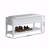 Espresso Wood Shoe Storage Bench with Gray Cushion