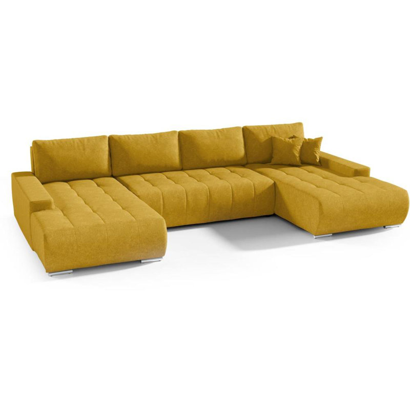 Haussman Corner Sofa Bed, Yellow