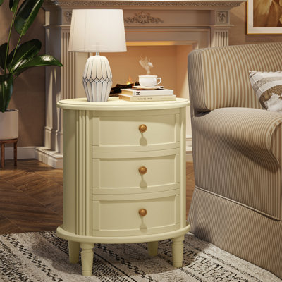 Nassar Solid Wood 3-Drawer Nightstand -  Darby Home Co, 1EE44479BBF242F6BD47920214BE56E2