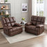 Fauteuil inclinable manuel Brisen de 44,5 po de large, classique et en similicuir souple (ensemble de 2)
