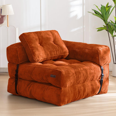 Folding Sofa Bed, Convertible Chair Bed with Pillow
