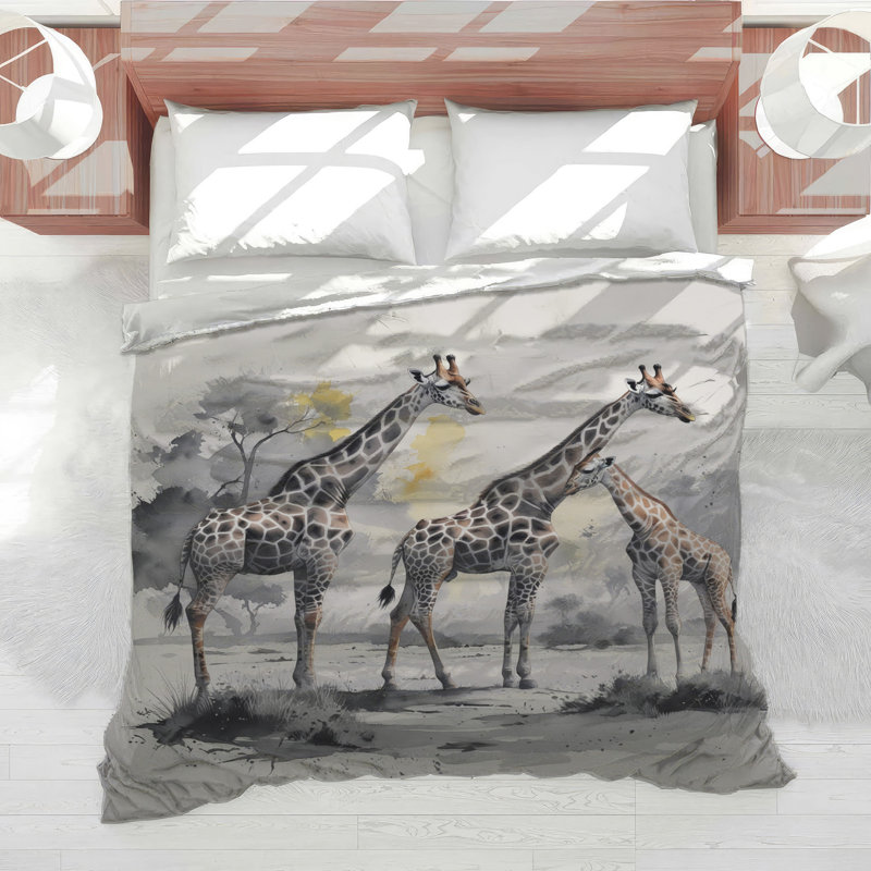 Édredon aquarelle girafe, Simple extra long