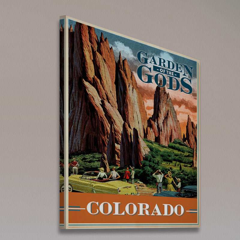 « travel colorado », reproduction d’art sur toile tendue, H 31 po x l 24 po x P 1,5 po