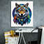 Toile épique Graffiti «Celestial Wolf» par Dean Russo, 26 po x 30 po