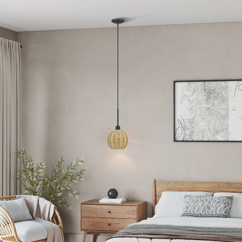 Mini-luminaire suspendu en bronze 1 lumière Summervine, Bronze