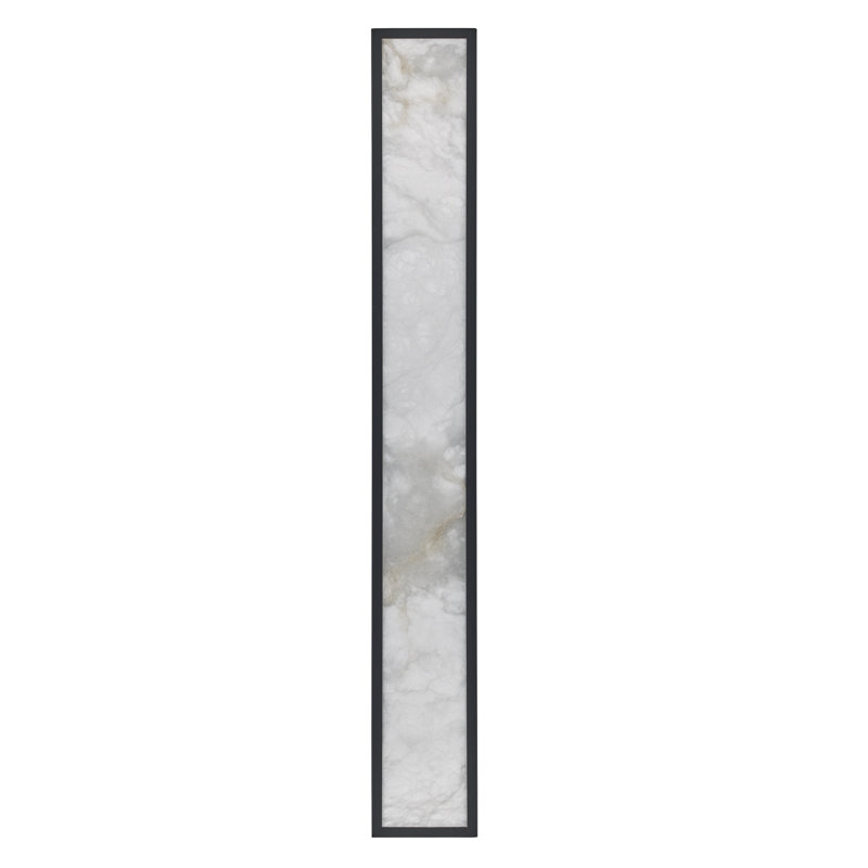 Marilis LED 36" Spanish Alabaster Wall Sconce, Black