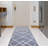 Custom Size Runner Rug Berber Style Trellis Gray Low Pile Slip Resistant Runner Rugs by Feet-953647627