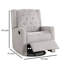 Manie Swivel Glider Manual Recliner, Solid Wood, Light Grey Burlap-106065293