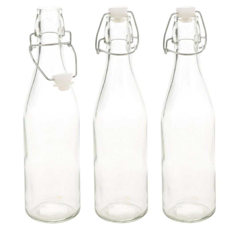 1L Swing Top Lid Decanter, Clear