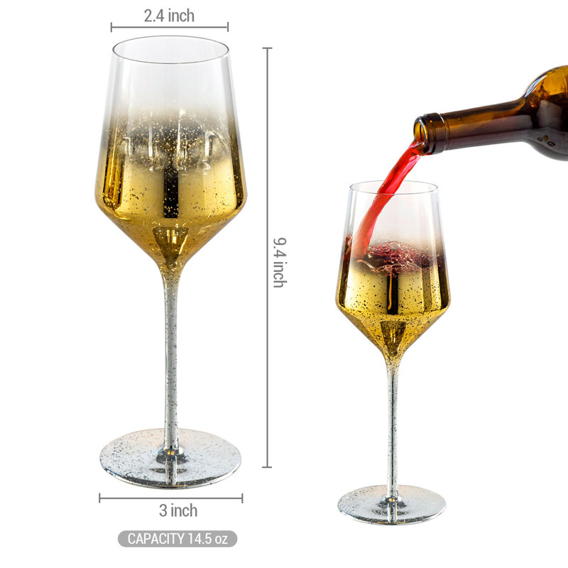 2 Piece 414ml Red Wine Glass Set