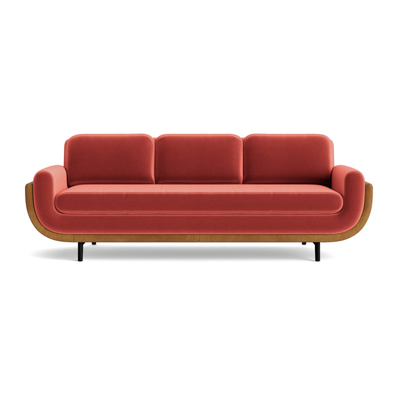 Regatta 100 Sofa, Performance Velvet - Sienna/Bedford - Saddle, Black