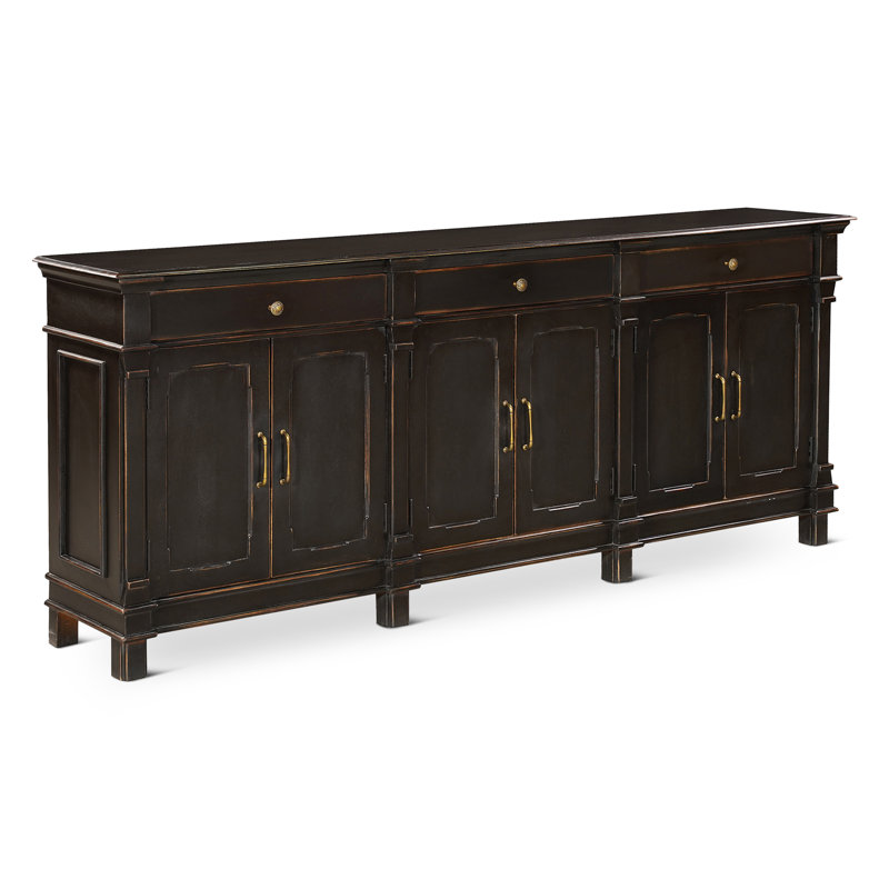 Trento 100" Sideboard in Distressed Black