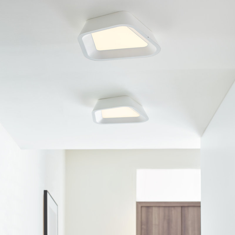 Rhonan 1 - Light LED Flush Mount, Matte White/White
