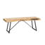 Banc imperméable avec pieds en acier noir L 48 po x l 20 po x H 18 po
