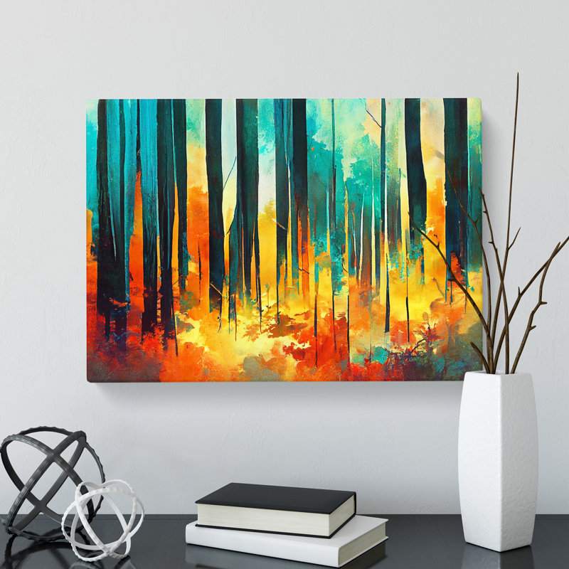 Pretty Abstract Forest Vol.3 - Wrapped Canvas, 35cm H x 50cm W x 3cm D