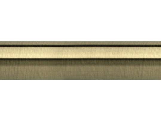 Single Pole, 1.9cm H x 240cm W x 1.9cm D, Spun Brass