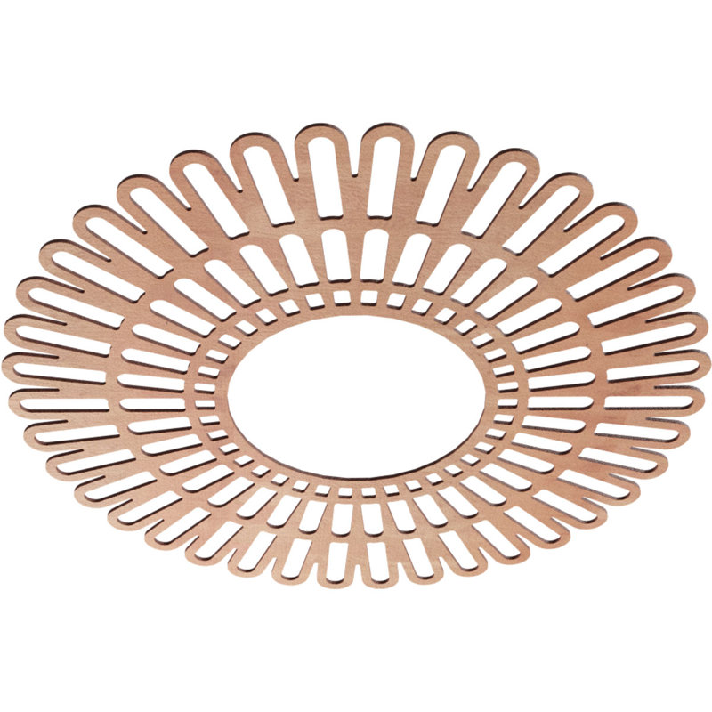 Médaillon de plafond en bois Cornellius, Cerisier, H 40 po x l 40 po x P 0,38 po