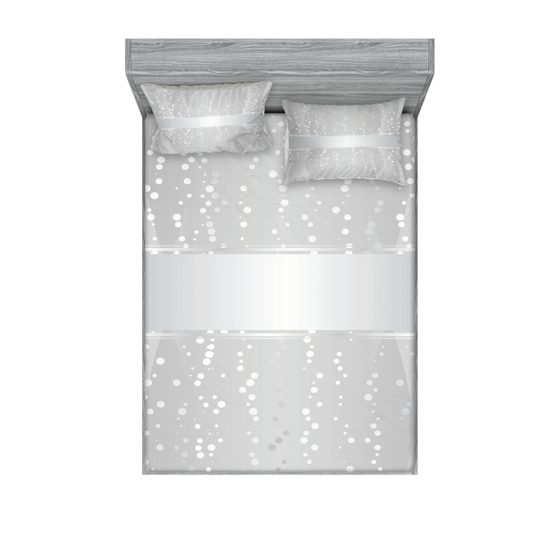 Drap-housse et coussin décoratif gris Ambesonne, Ensemble de draps pour très grand lit californien