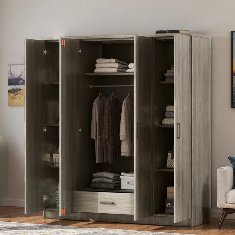 Armoire 4 portes avec 1 tiroir