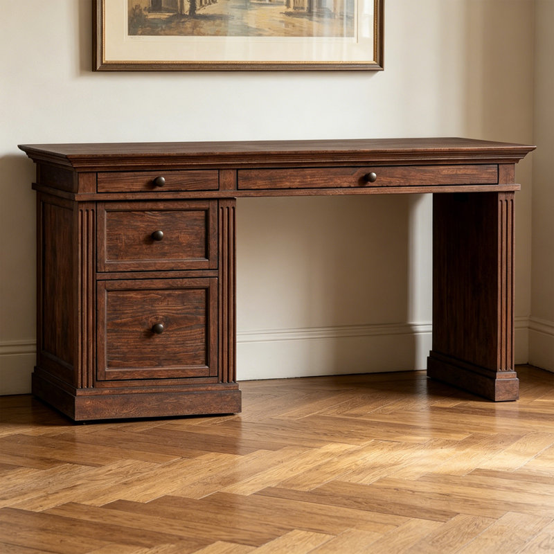 Bureau d'écriture Simple Retro, Brun