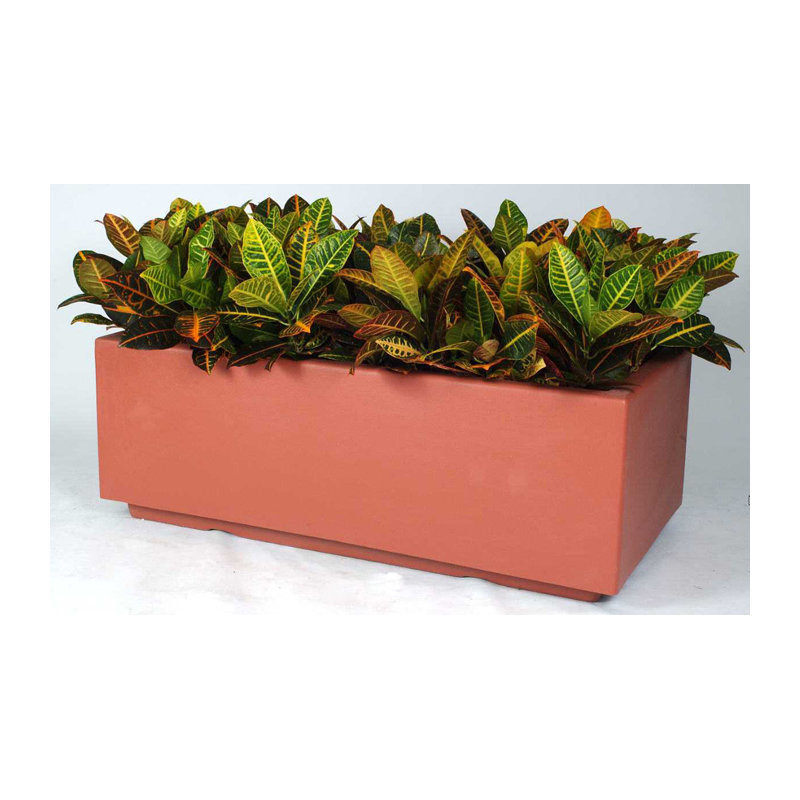 Boîte à fleurs en composite Junita, Blanc pur, H 30 po x l 48 po x P 24 po