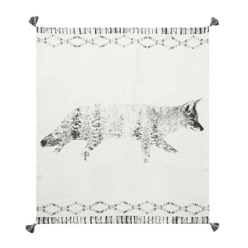 Fox Forest Printed Throw Blanket