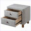 Table de chevet 2 tiroirs Grey Boucle