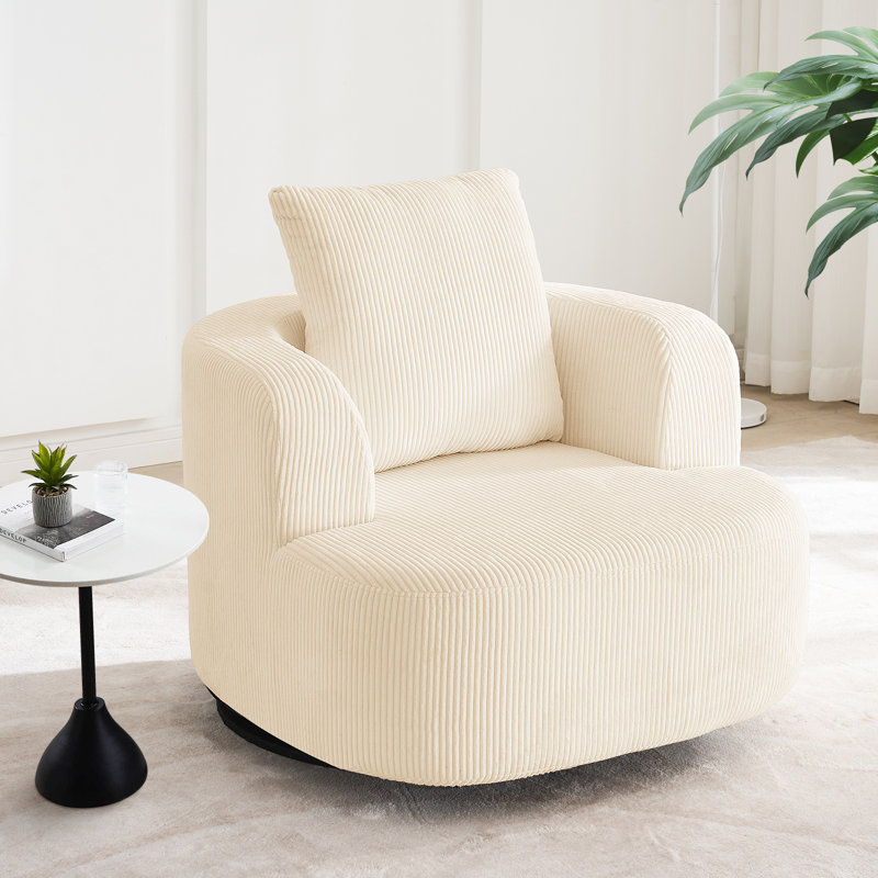 Fauteuil d'appoint pivotant à 360 ° Modern, Beige